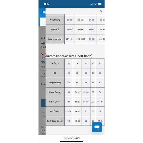 Adidas Red Vortex Back Infinitex Swimsuit Sz 28 - Picture 7 of 7
